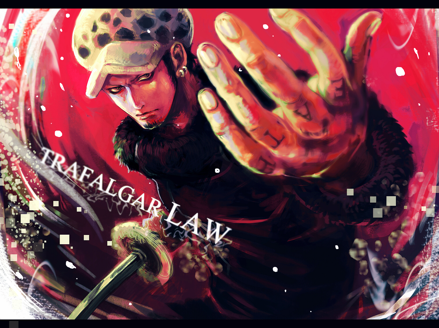 one piece trafalgar law wallpaper,poster,cool,graphic design,music,album cover