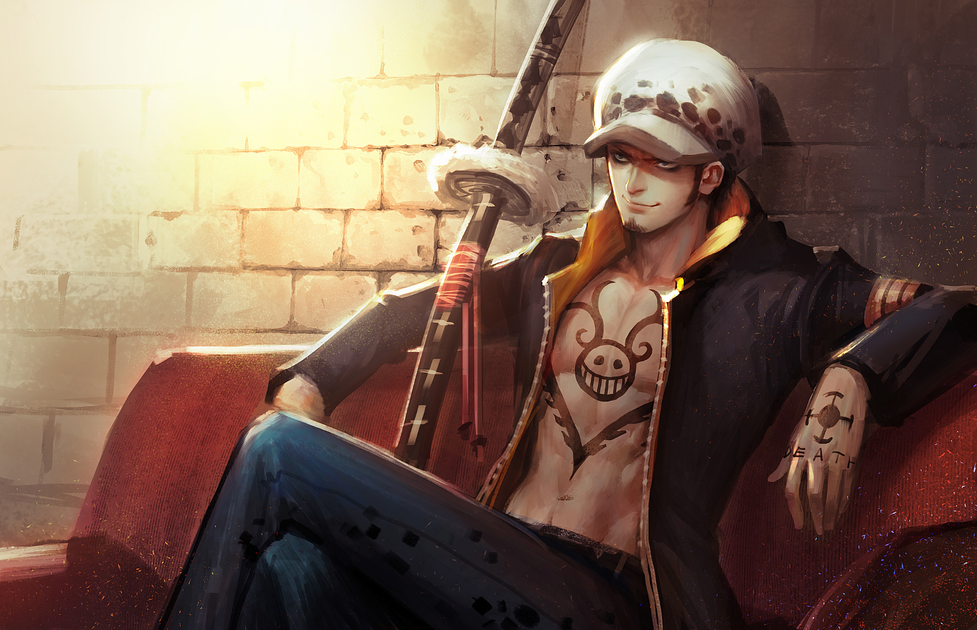 carta da parati monopezzo trafalgar law,freddo,fotografia,tempio,arte,cg artwork