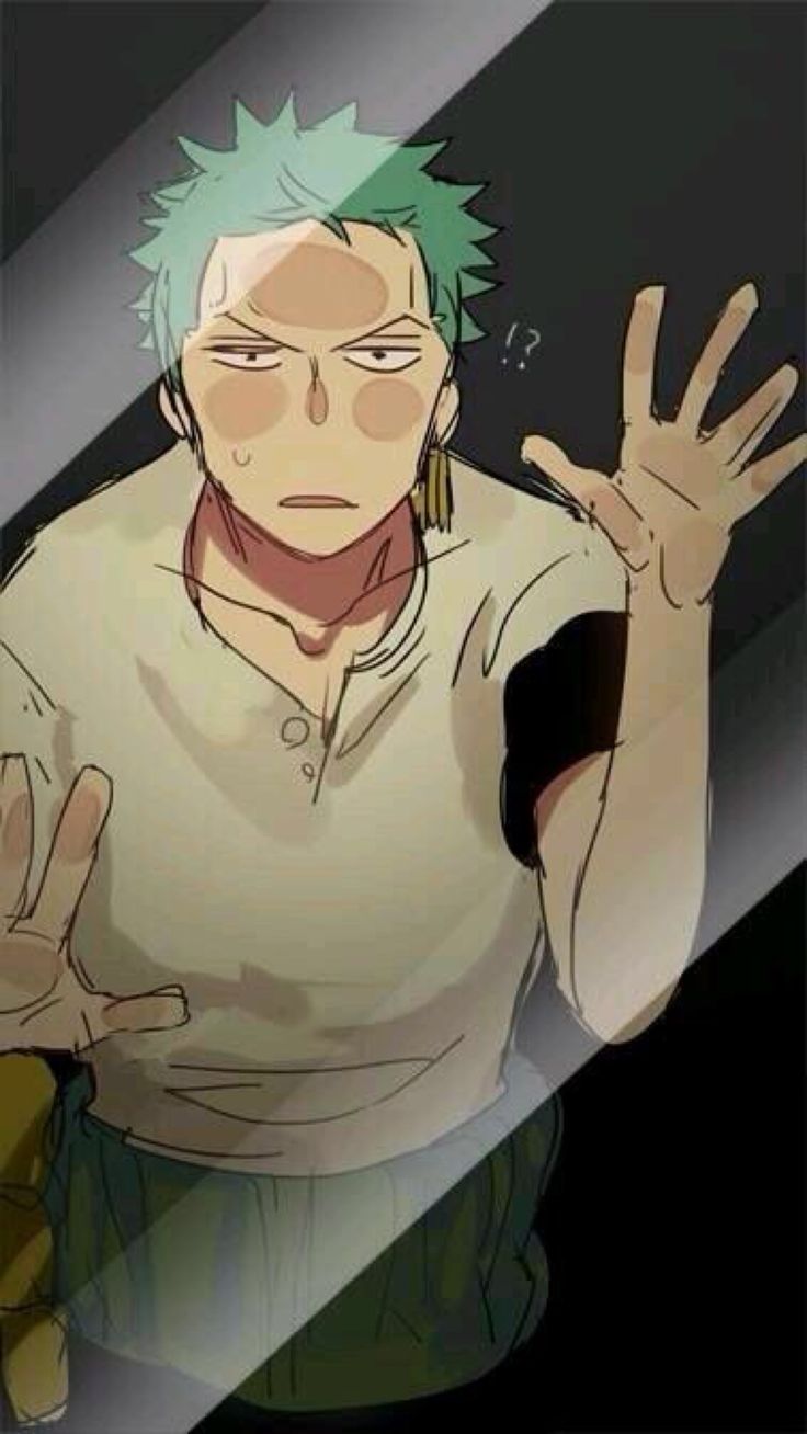 roronoa zoro wallpaper iphone,cartoon,forehead,gesture,finger,anime