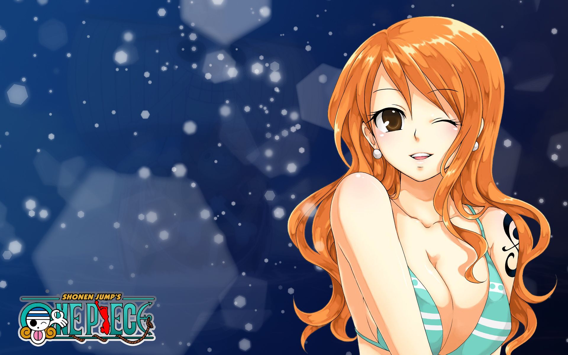 nami one piece fondos de pantalla hd,dibujos animados,anime,cg artwork,cielo,pelo castaño