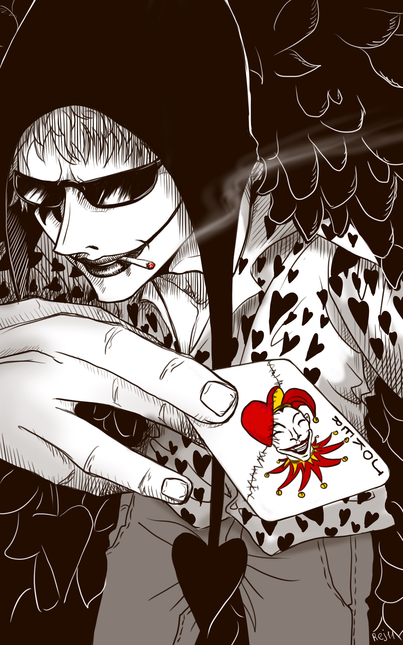 Corazon One Piece Wallpaper Anime Cg Artwork Illustration Wig Hime Cut Wallpaperuse