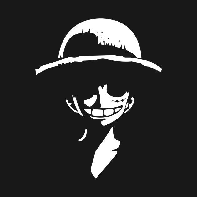 one piece black wallpaper,head,black and white,illustration,logo,font