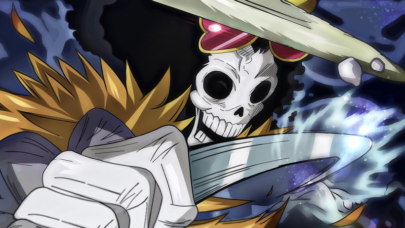 brook one piece wallpaper,cartoon,anime,cg artwork,fictional character,fiction