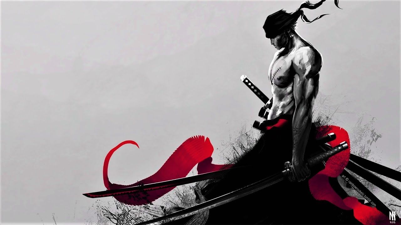 roronoa zoro fondo de pantalla 1920x1080,rojo,ilustración,dibujo,arte,diseño gráfico