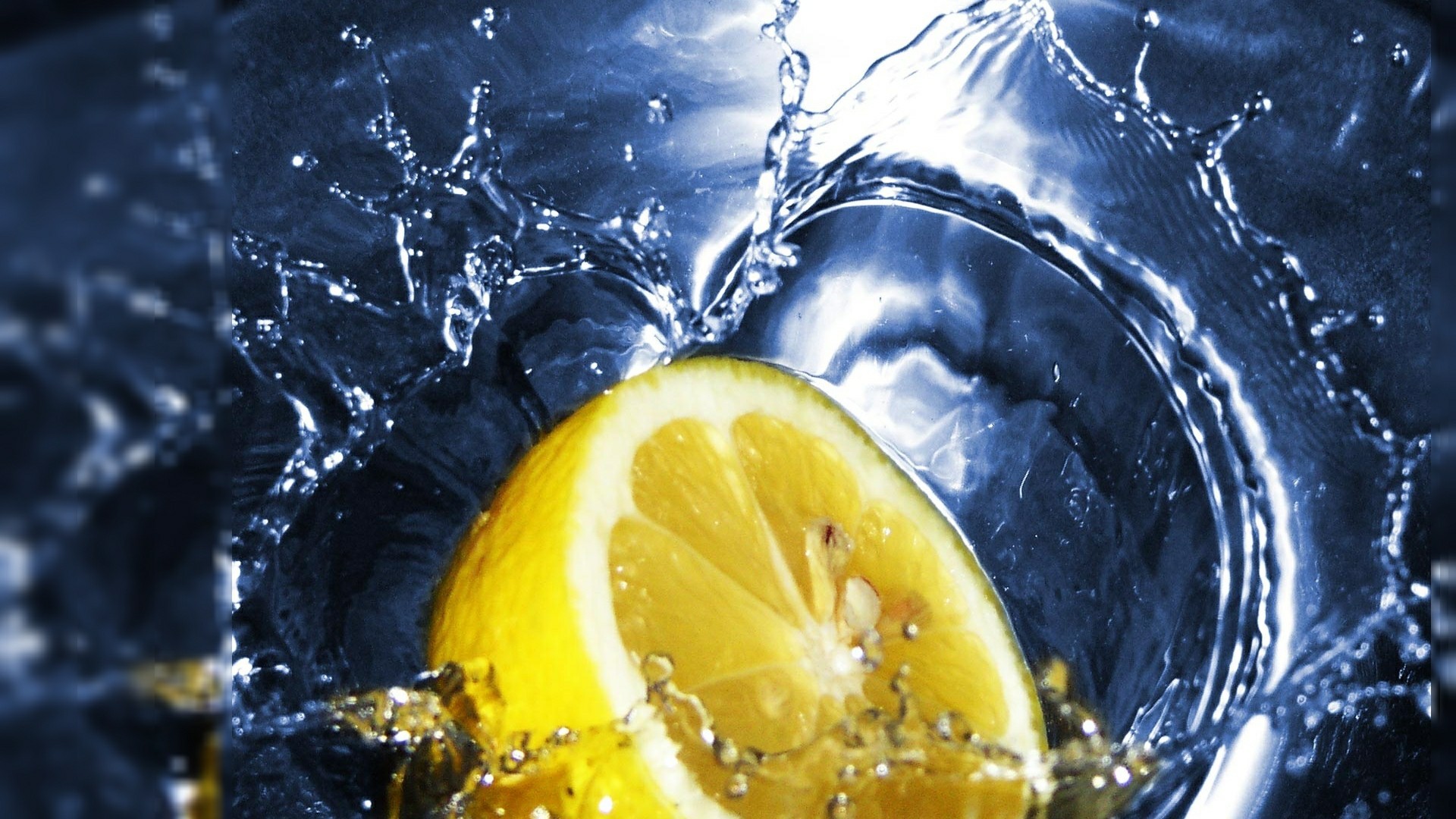 3d hintergrundbild im vollbildmodus,wasser,zitrone,zitrusfrüchte,gelb,meyer zitrone