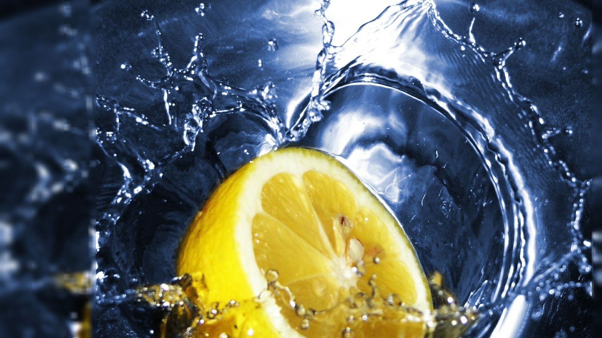 carta da parati 3d a schermo intero,acqua,limone,agrume,giallo,limone meyer