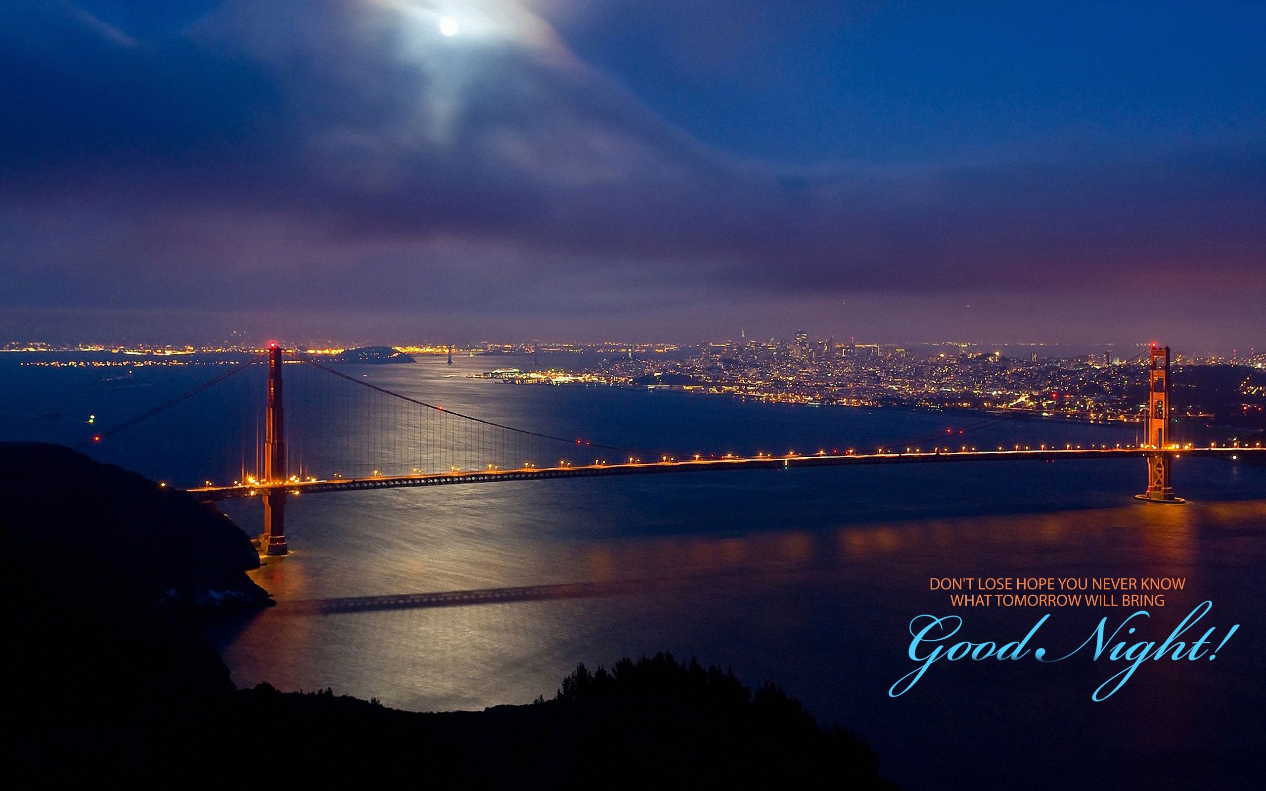 sd wallpaper hd,sky,night,bridge,light,blue