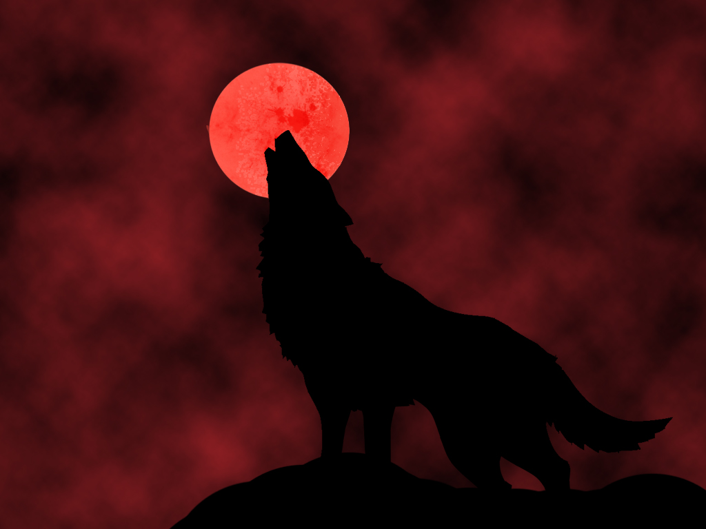 fond d'écran de sang hd,rouge,ciel,lune,pleine lune,illustration