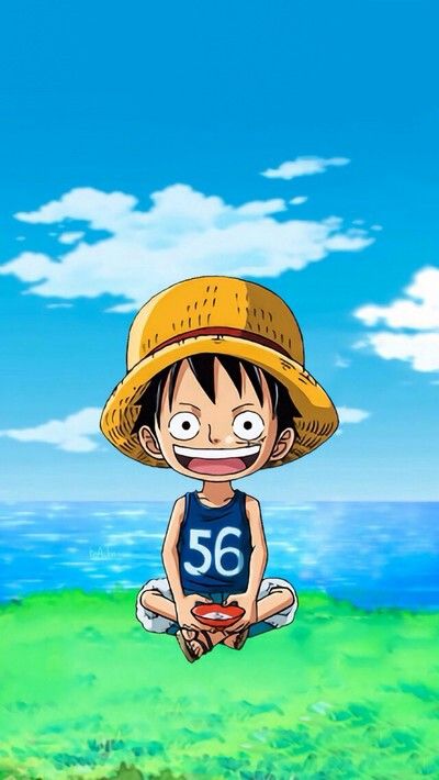 wallpaper one piece โทรศัพท์,animated cartoon,cartoon,illustration,sky,child