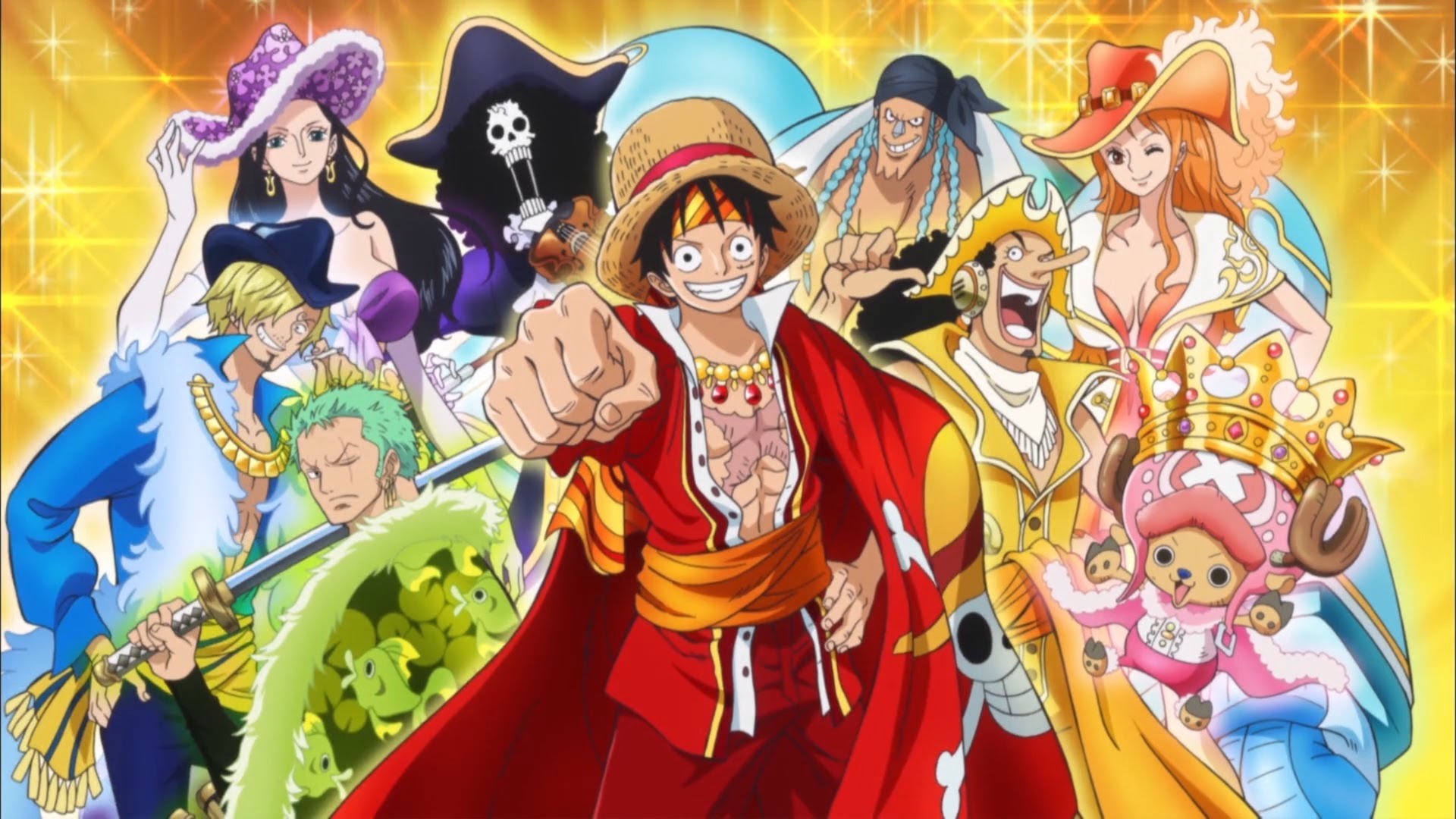 one piece desktop wallpaper,animated cartoon,cartoon,anime,animation,illustration