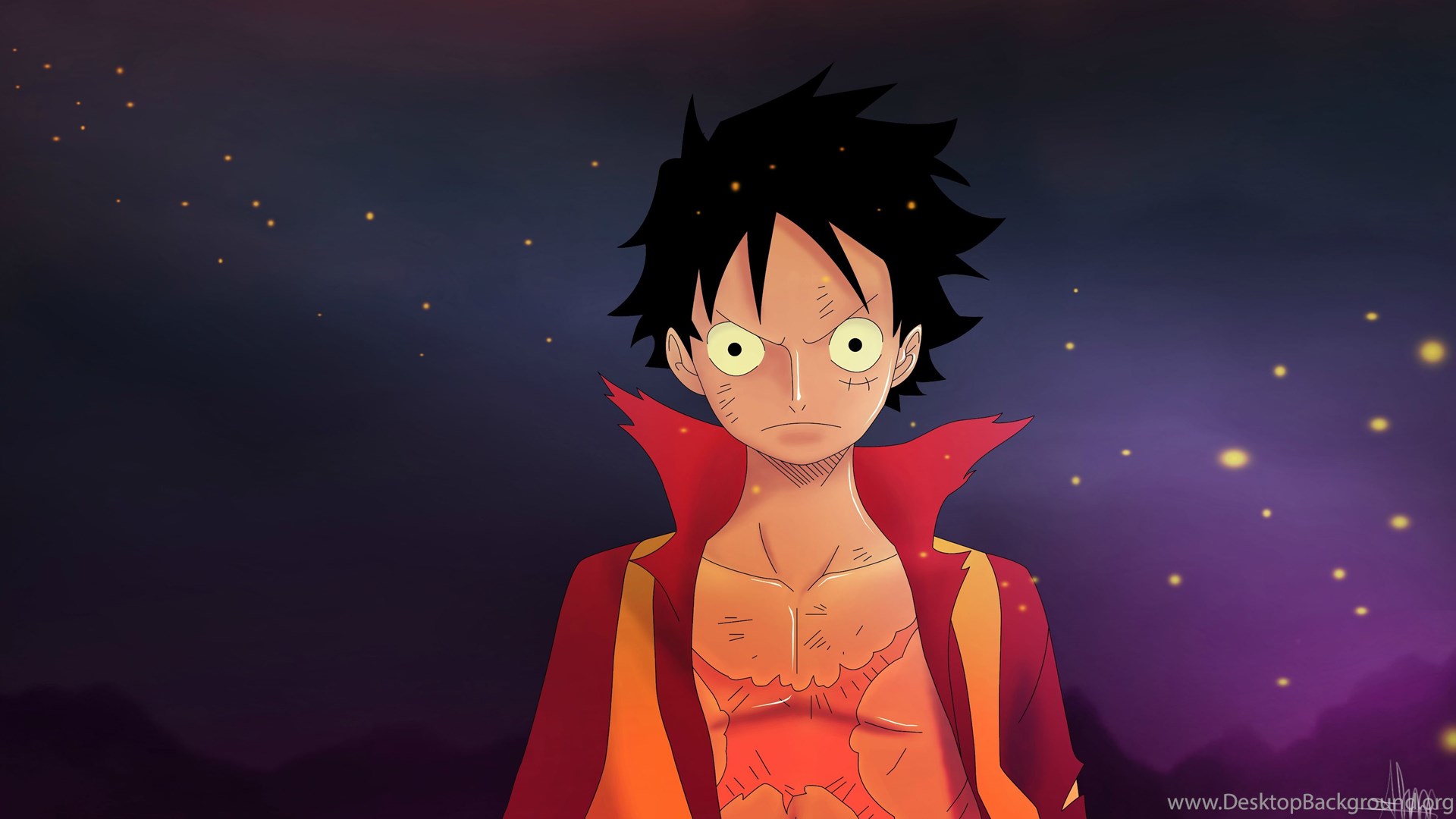 one piece luffy fondo de pantalla hd,anime,dibujos animados,dibujos animados,cg artwork,cielo