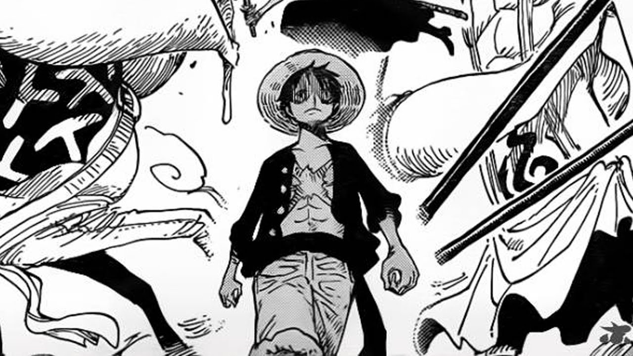 one piece manga wallpaper,cartoon,illustration,black and white,monochrome,fictional character