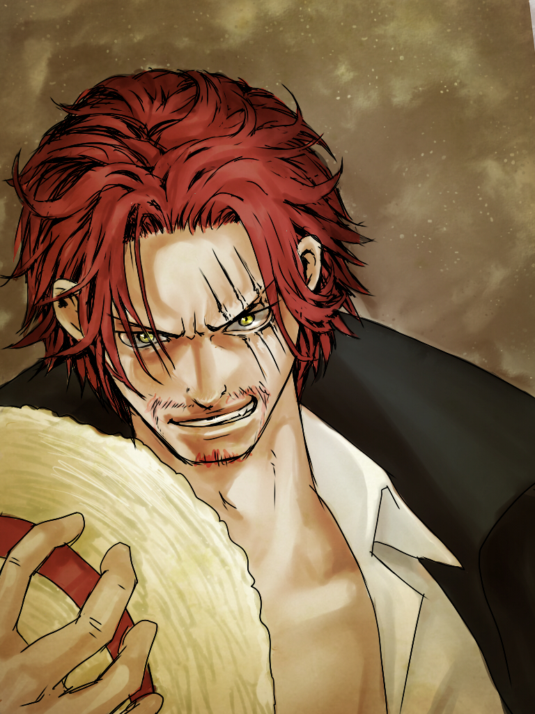 one piece shanks wallpaper,cartoon,anime,illustration,fictional character,mouth