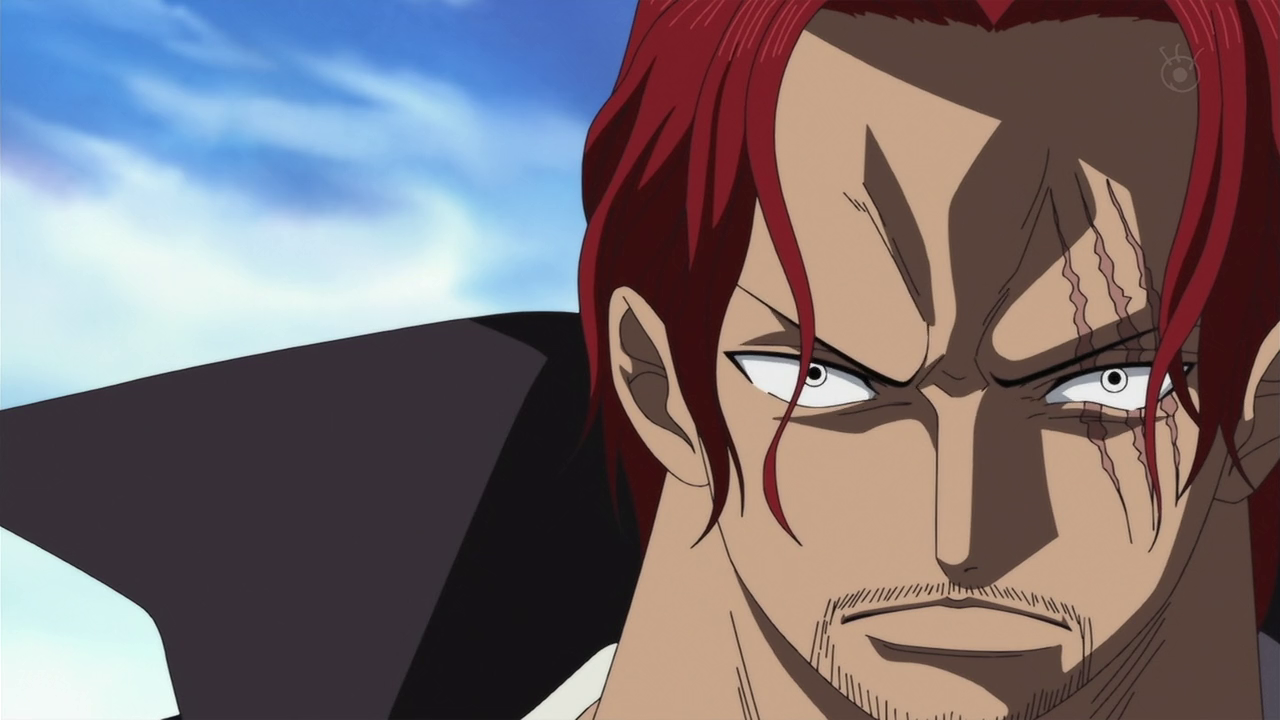 one piece shanks wallpaper,anime,cartoon,forehead,fictional character,sky