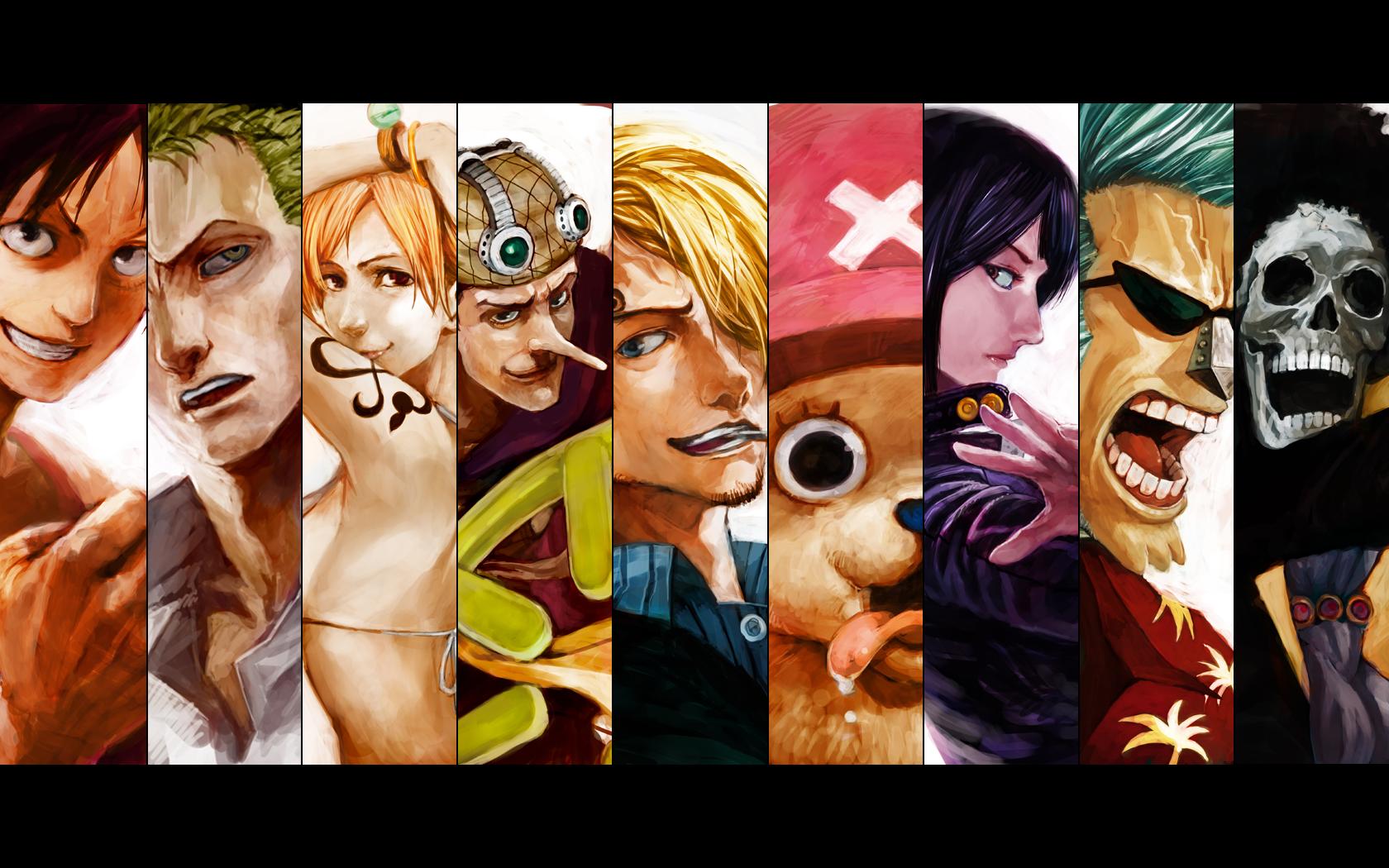 one piece wallpaper pc,cartoon,animated cartoon,art,collage,anime