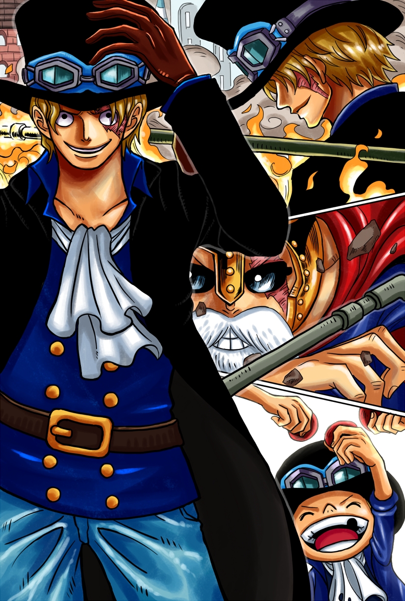 one piece sabo wallpaper,cartoon,anime,animated cartoon,fictional character,artwork