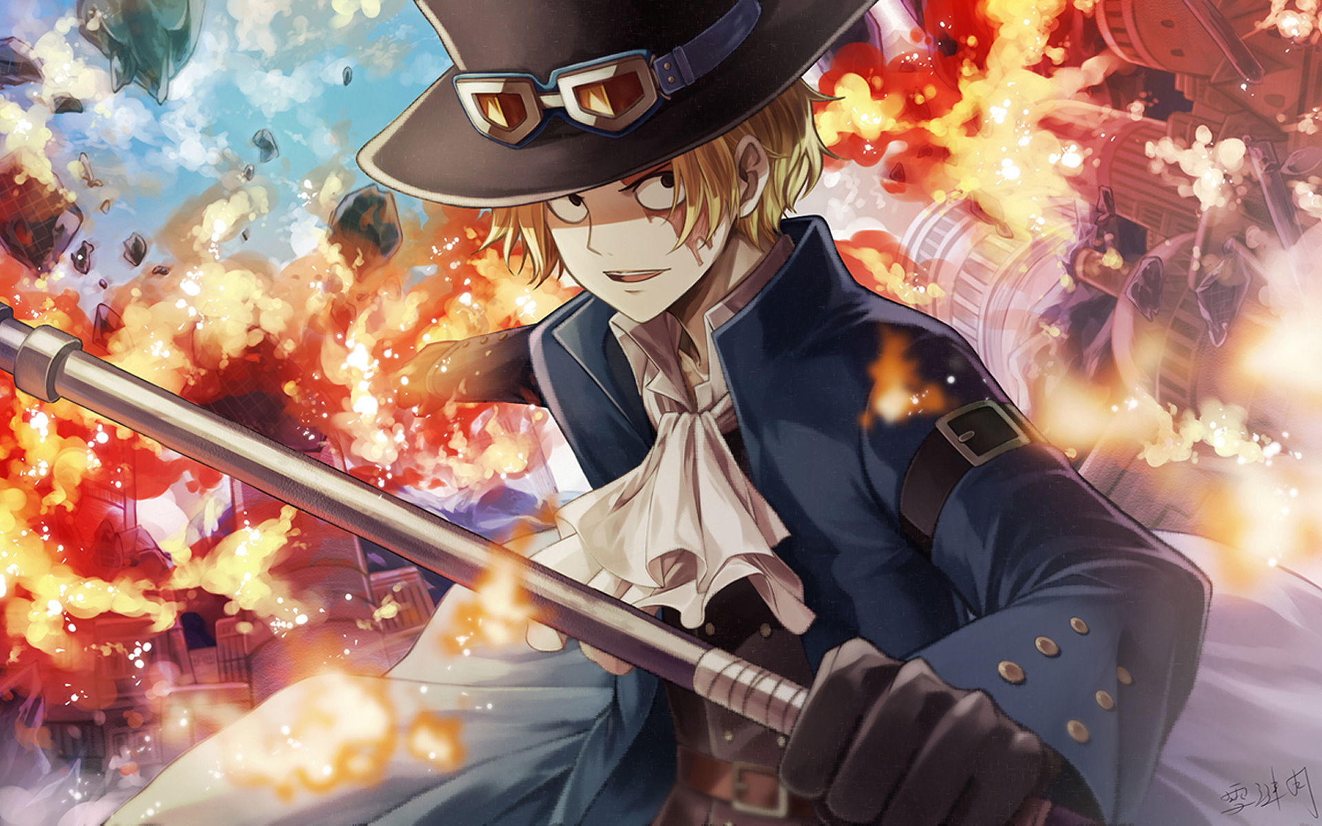 one piece sabo wallpaper,anime,cg artwork,games,pc game,action adventure game