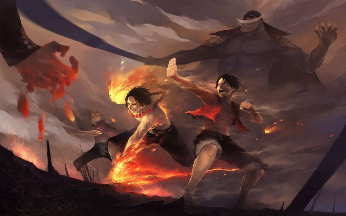 one piece handy wallpaper,geological phenomenon,cg artwork,illustration,heat,demon