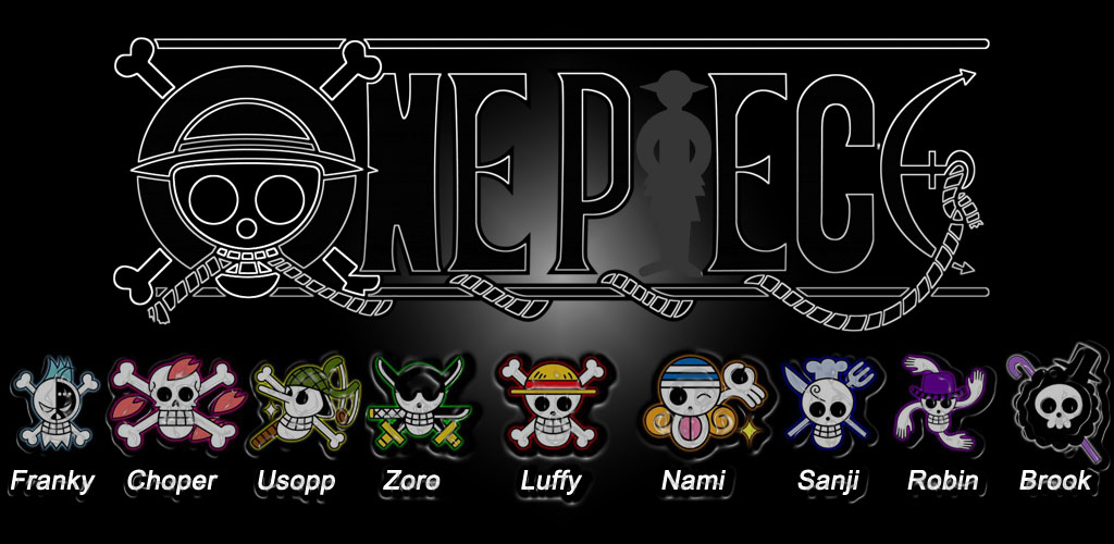 one piece logo wallpaper,text,font,cartoon,graphic design,illustration