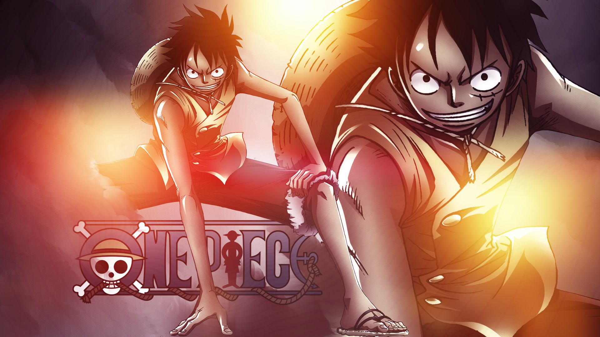 cool luffy wallpaper,anime,cartoon,cg artwork,black hair,fictional character