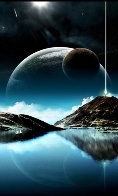 a word wallpaper 3d,sky,nature,atmosphere,outer space,natural landscape