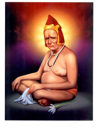 shree swami samarth wallpaper,poster,sitting,guru,fictional character,art