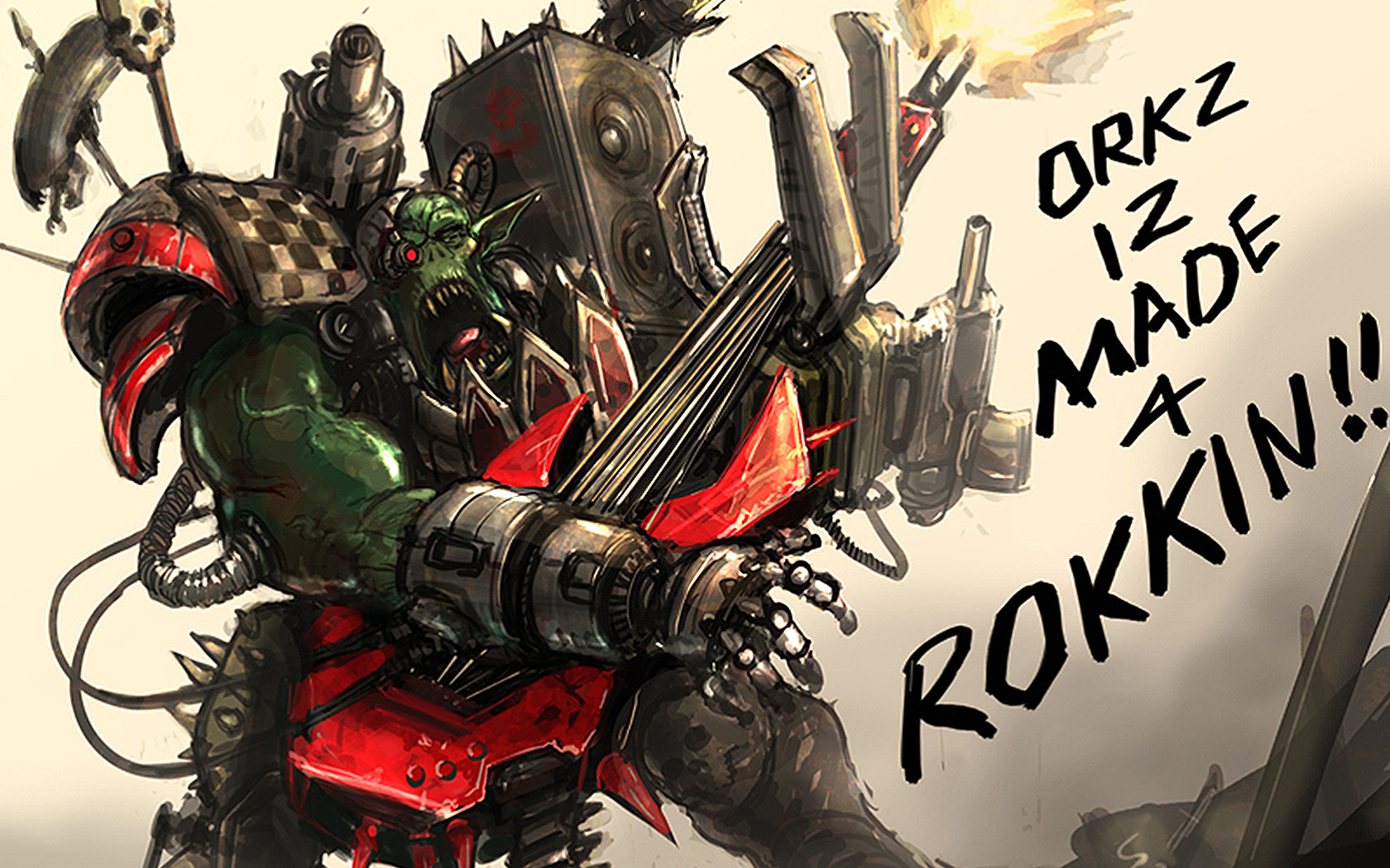 ork wallpaper,erfundener charakter,illustration,computerspiel,grafikdesign,spiele