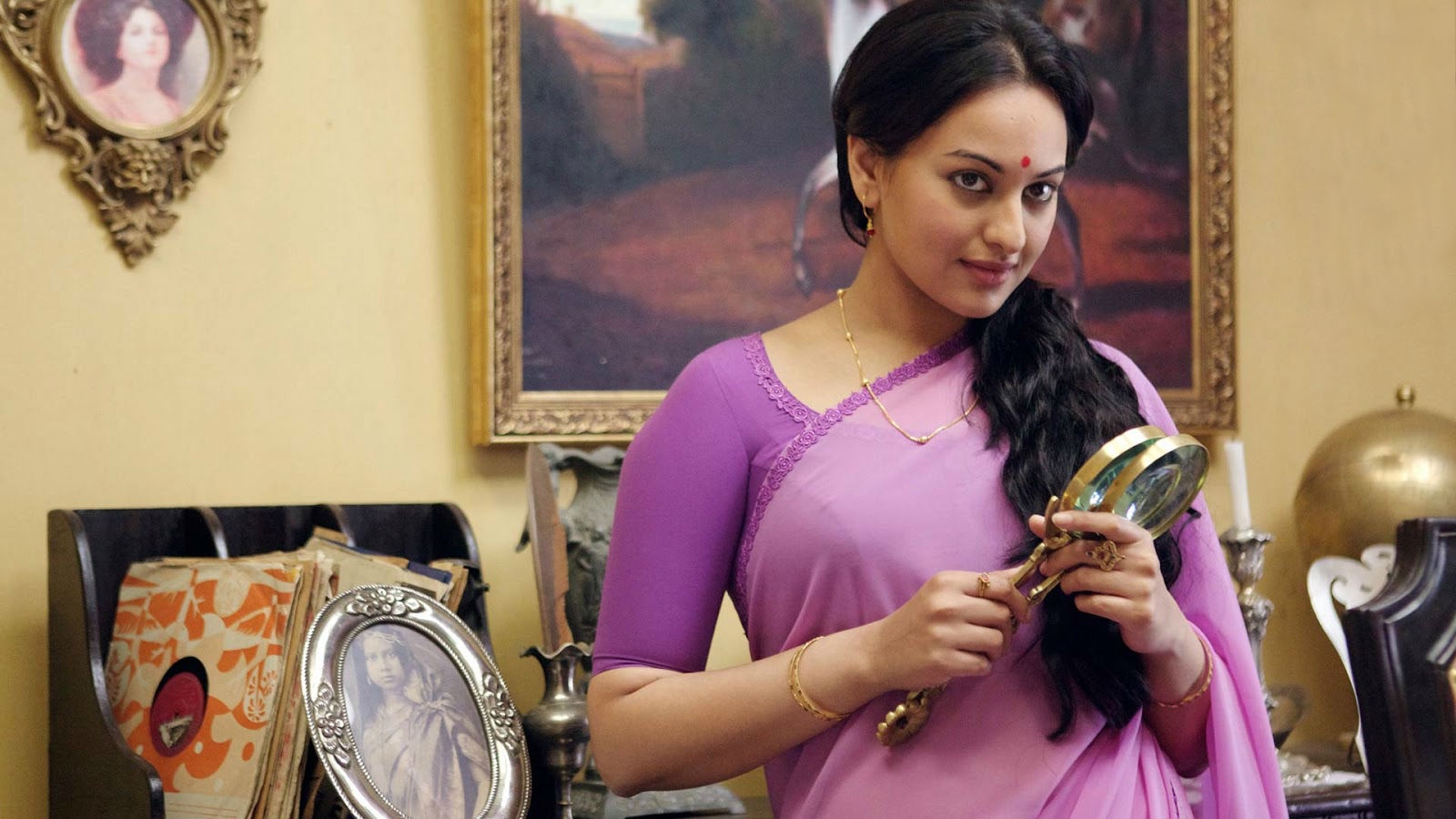 sonakshi sinha ke壁紙,楽器,黒髪