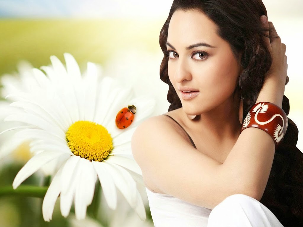 fonds d'écran sonakshi sinha pleine taille,beauté,marguerite,fleur,marguerite,œil