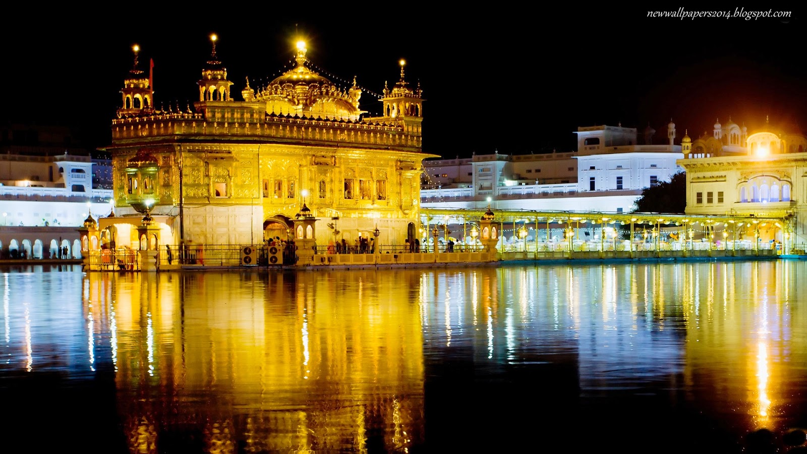 golden temple live wallpaper,reflection,landmark,building,night,architecture