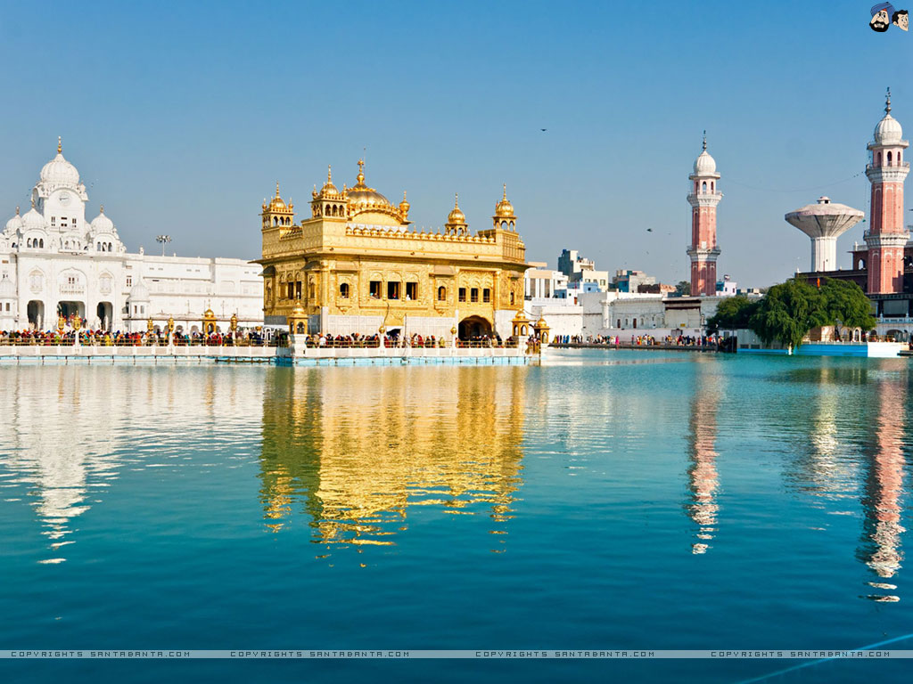 golden temple hd wallpaper 1366x768,landmark,building,holy places,reflection,place of worship