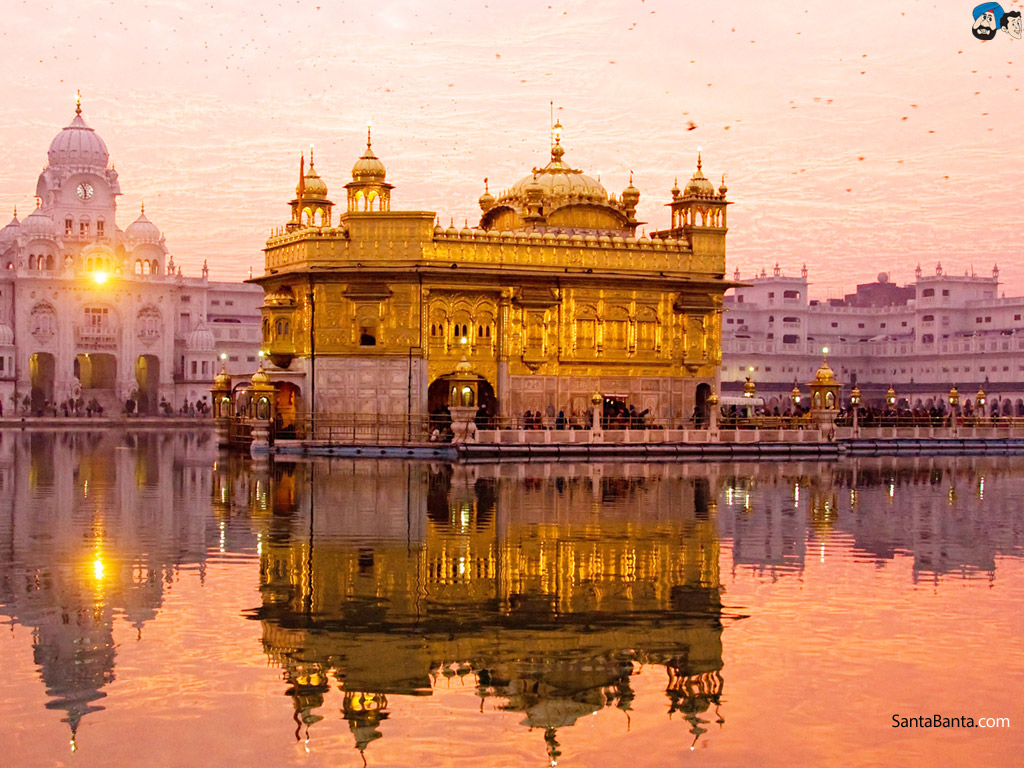 golden temple wallpaper hd 1080p,reflection,landmark,holy places,hindu temple,place of worship