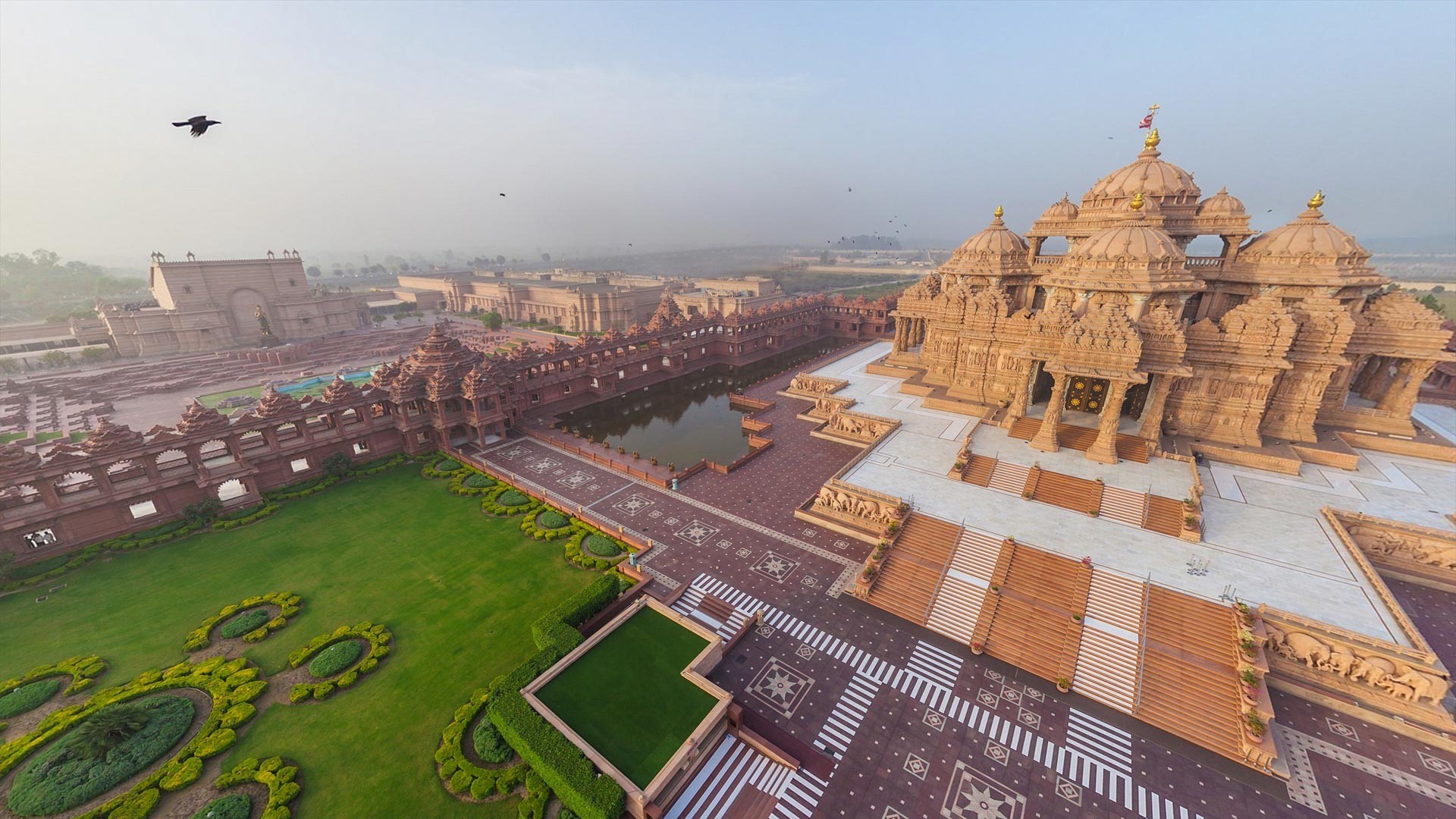 sfondo del tempio d'oro hd 1080p,tempio indù,tempio,architettura,costruzione,patrimonio mondiale dell'unesco