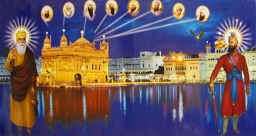 10 gurus of sikhism wallpapers hd,reflection,landmark,architecture,building,temple