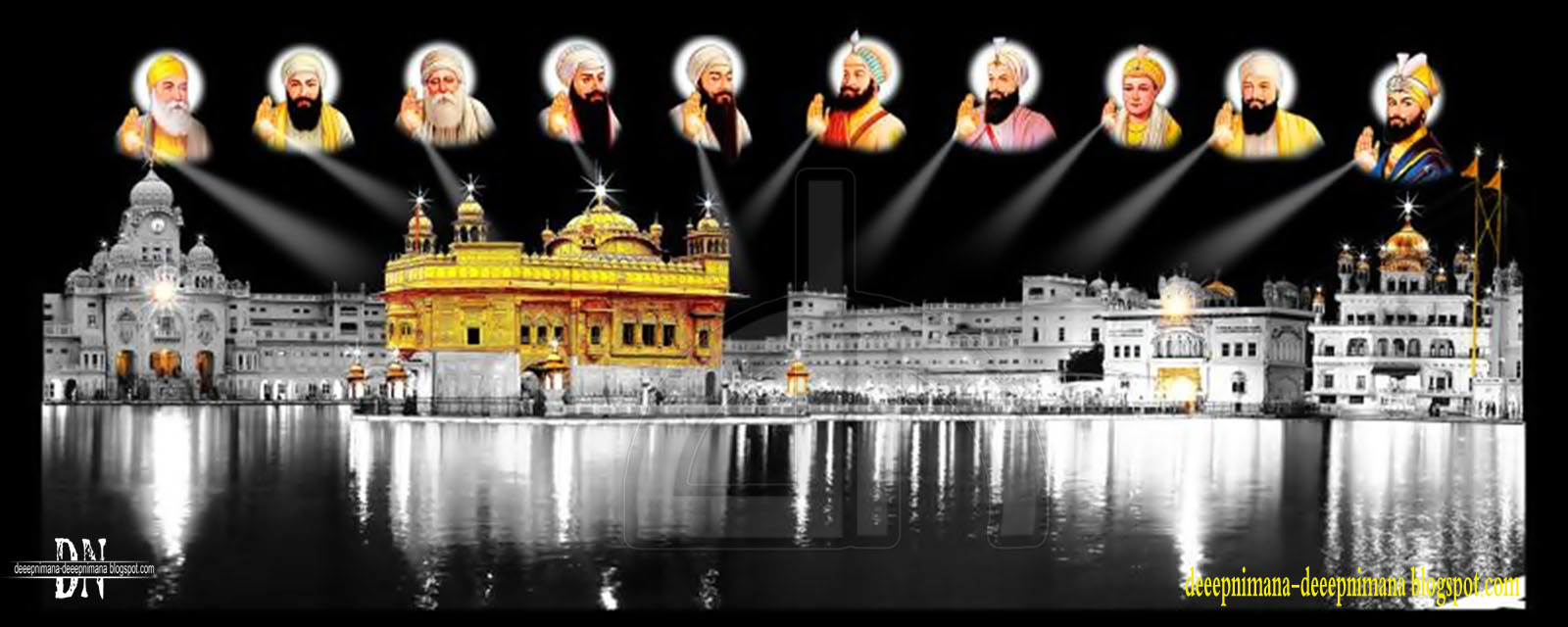 10 guru del sikhismo sfondi hd,riflessione,architettura