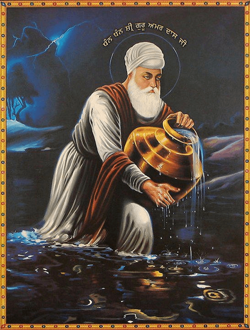 sikh guru hd wallpaper free download,painting,poster,art,prophet