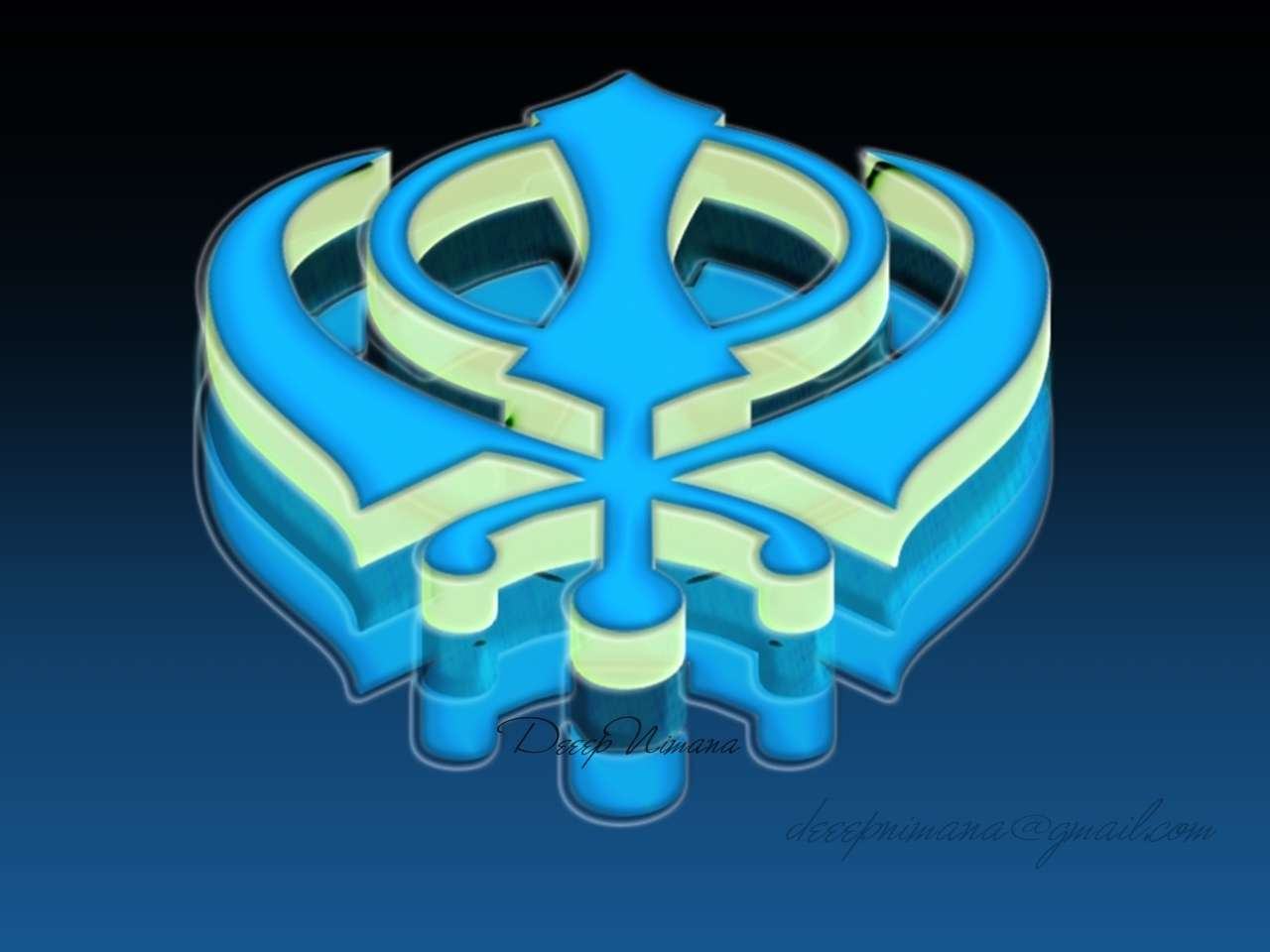 3d sikh wallpaper,logo,graphics,electric blue,animation,symbol