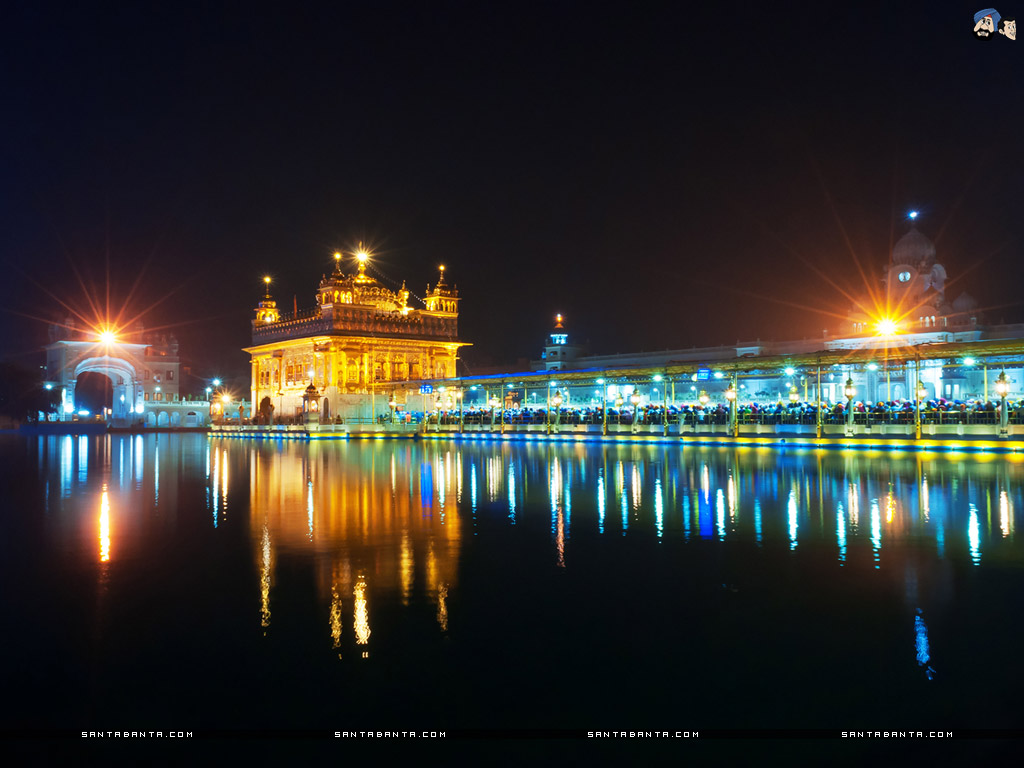 3d sikh wallpaper,night,landmark,reflection,city,human settlement