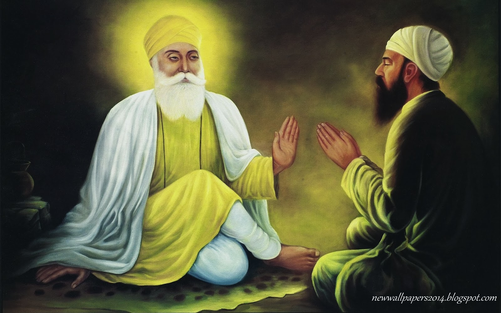 guru ji wallpaper,guru,prophet,painting,nativity scene,art