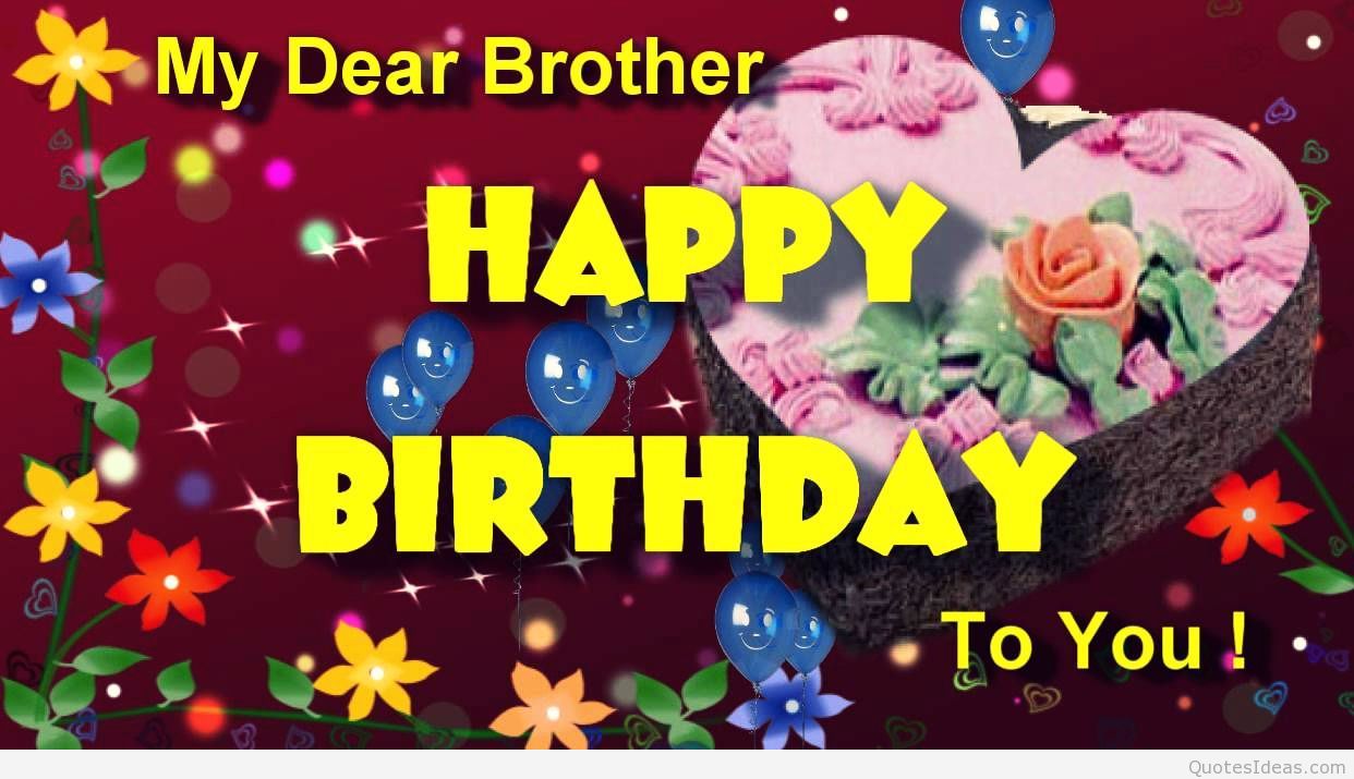 お誕生日おめでとう兄弟壁紙,テキスト,花弁,花,フォント,紫の