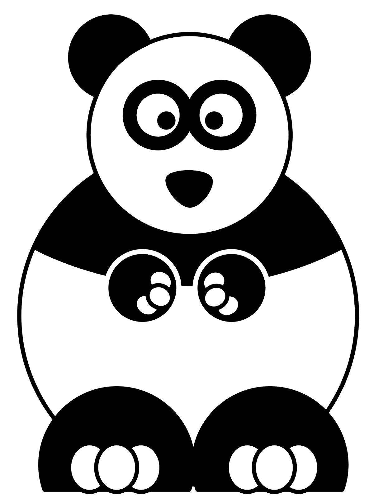 wallpaper panda bergerak,cartoon,clip art,black and white,line art,illustration