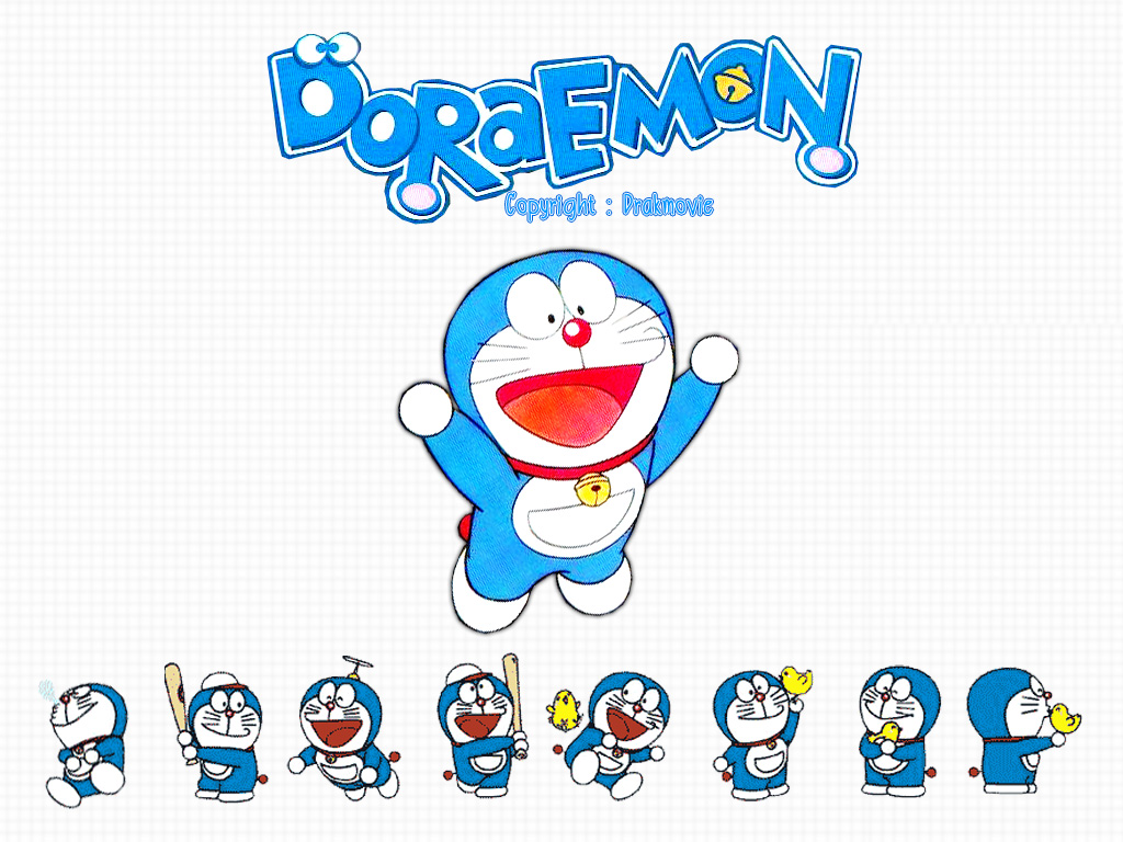 download wallpaper doraemon terbaru,text,cartoon,font,illustration,clip art