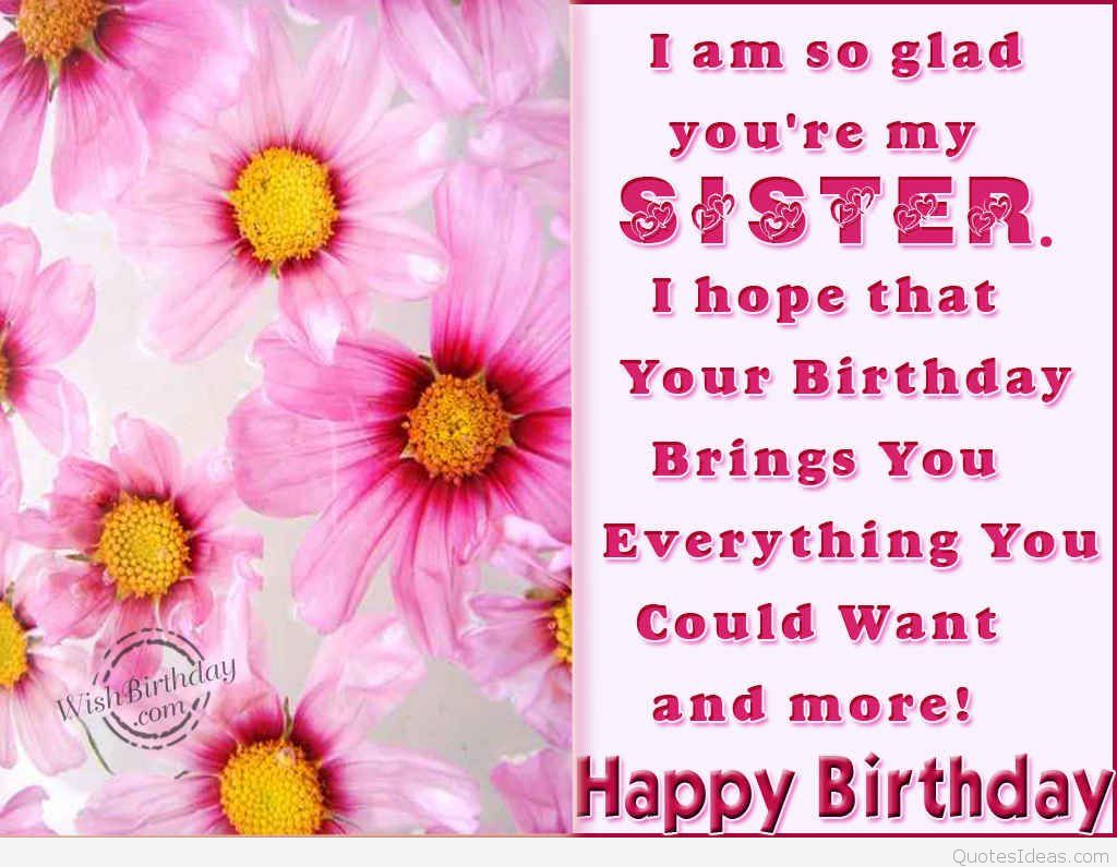 happy birthday sister wallpaper,text,flower,pink,petal,wildflower