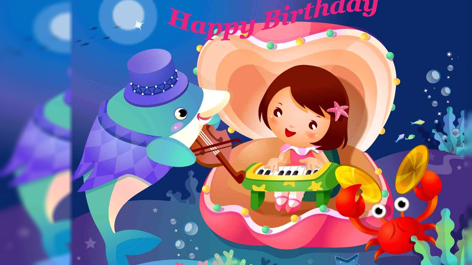 happy birthday sister wallpaper,cartoon,animated cartoon,illustration,fictional character,animation