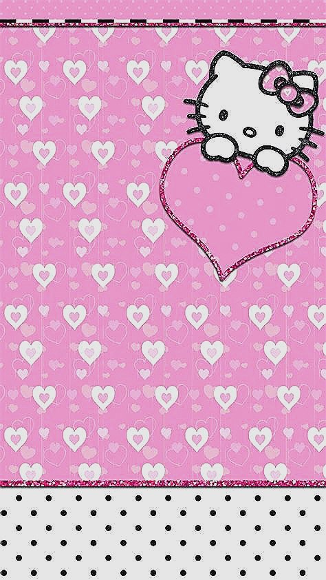 壁紙kucingアンゴラペルシャbergerak,ピンク,パターン,心臓,設計,水玉模様