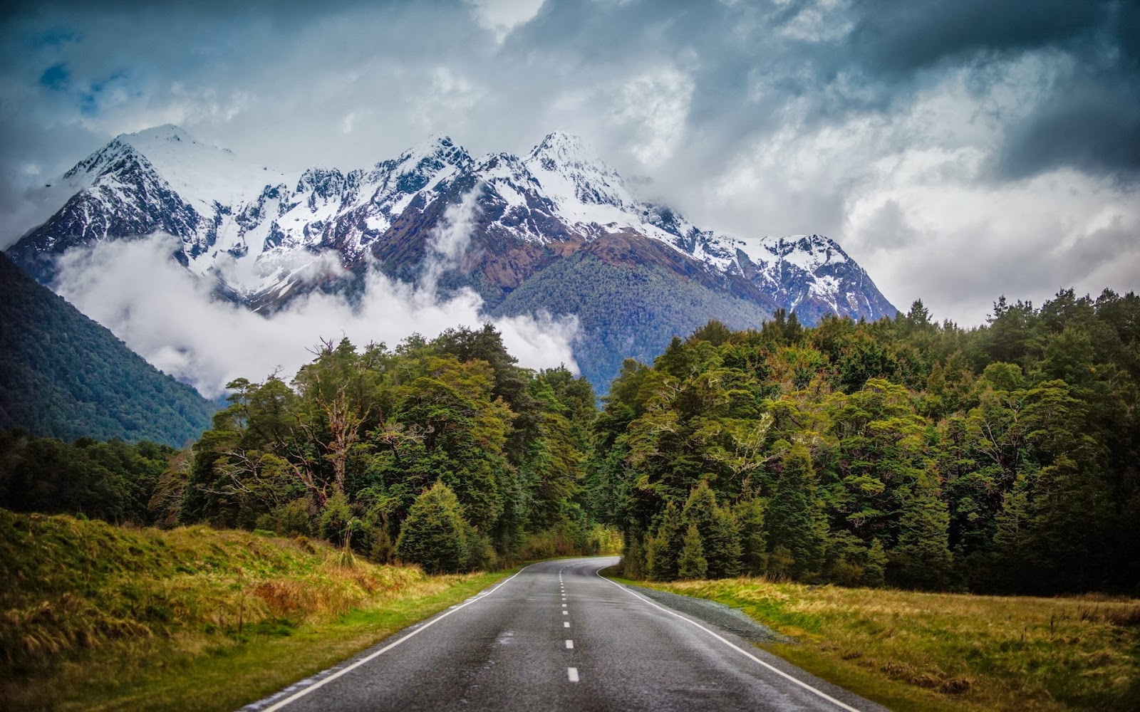 tapete super keren,berg,natürliche landschaft,natur,straße,himmel