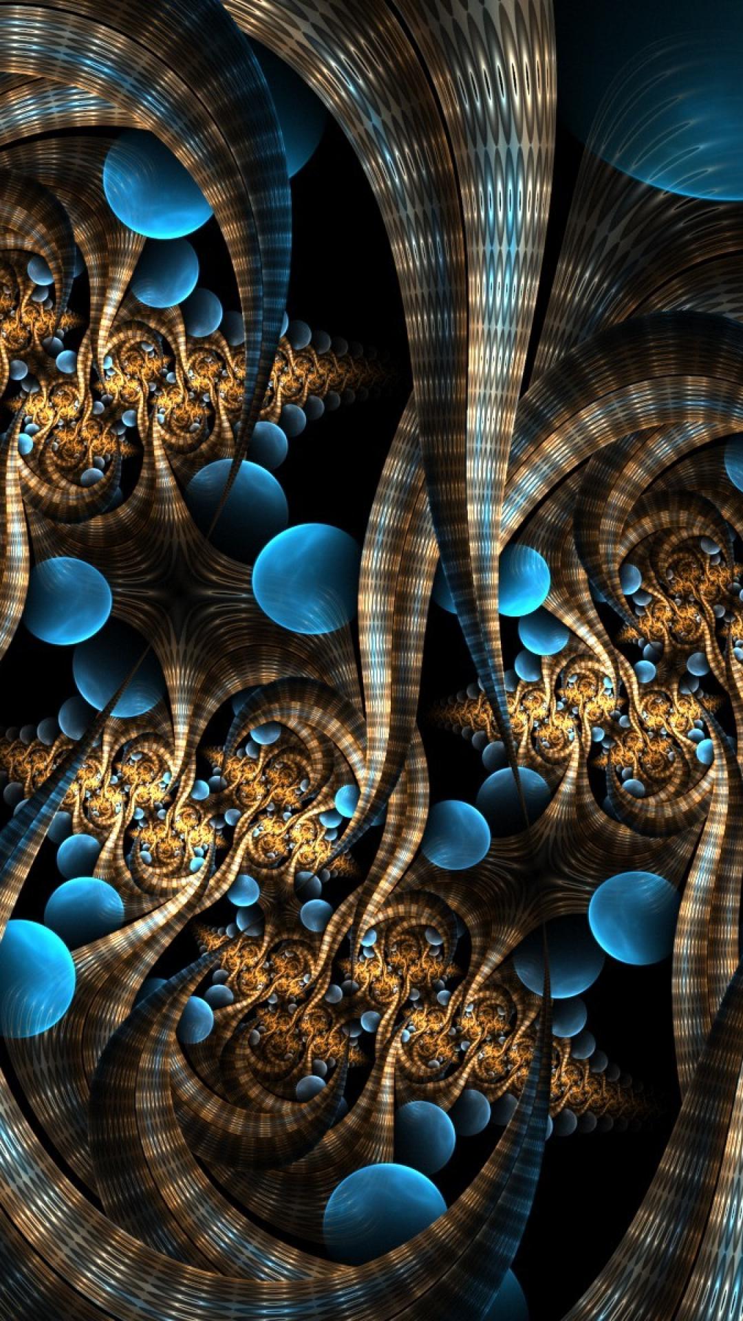 digital wallpaper for mobile,blue,organism,fractal art,art,pattern