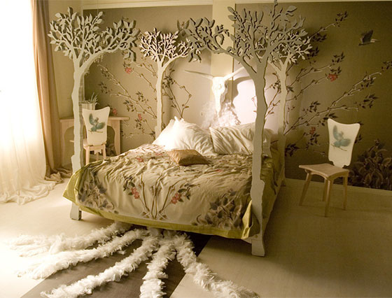 unusual bedroom wallpaper,bedroom,bed,furniture,room,interior design