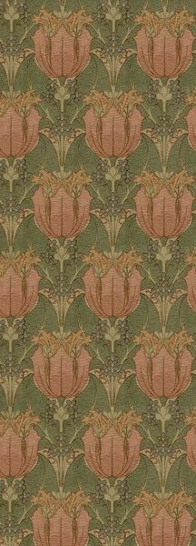 Edwardian Wallpaper Green Brown Pattern Wallpaper Textile 635675 Wallpaperuse