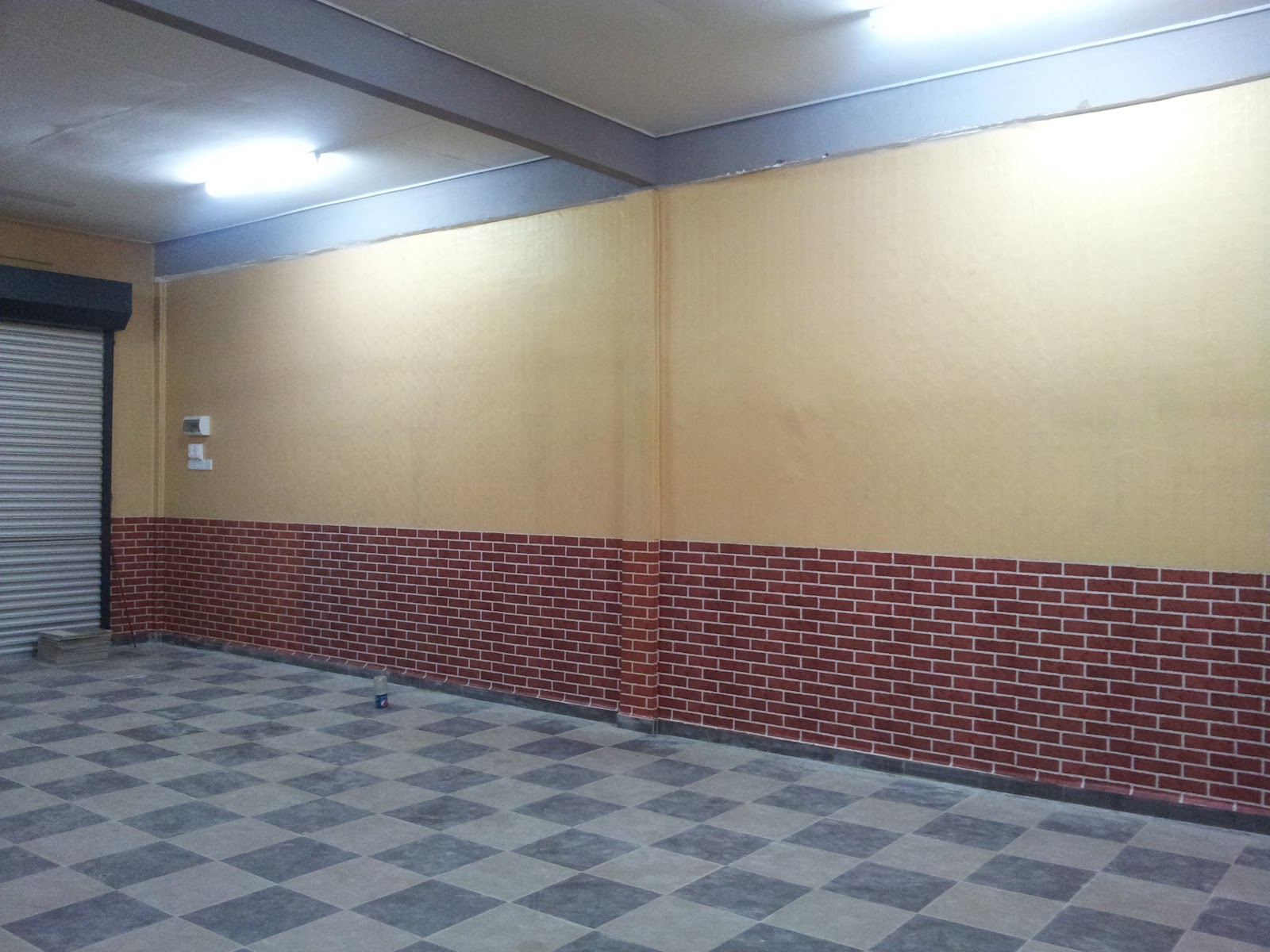 kedai wallpaper,wall,property,floor,ceiling,room